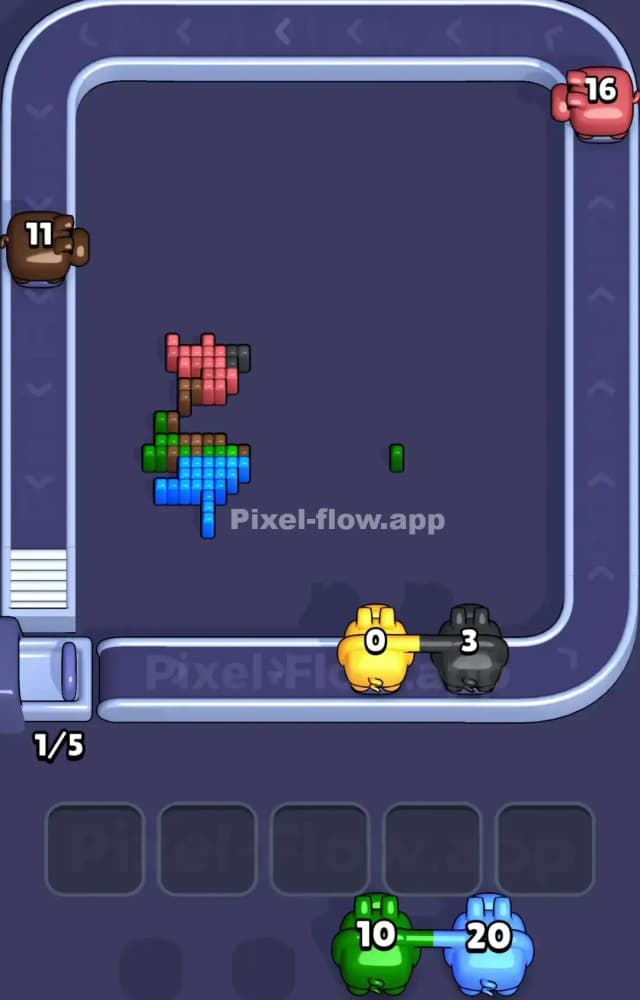 Pixel Flow Level 1018 Solution 3