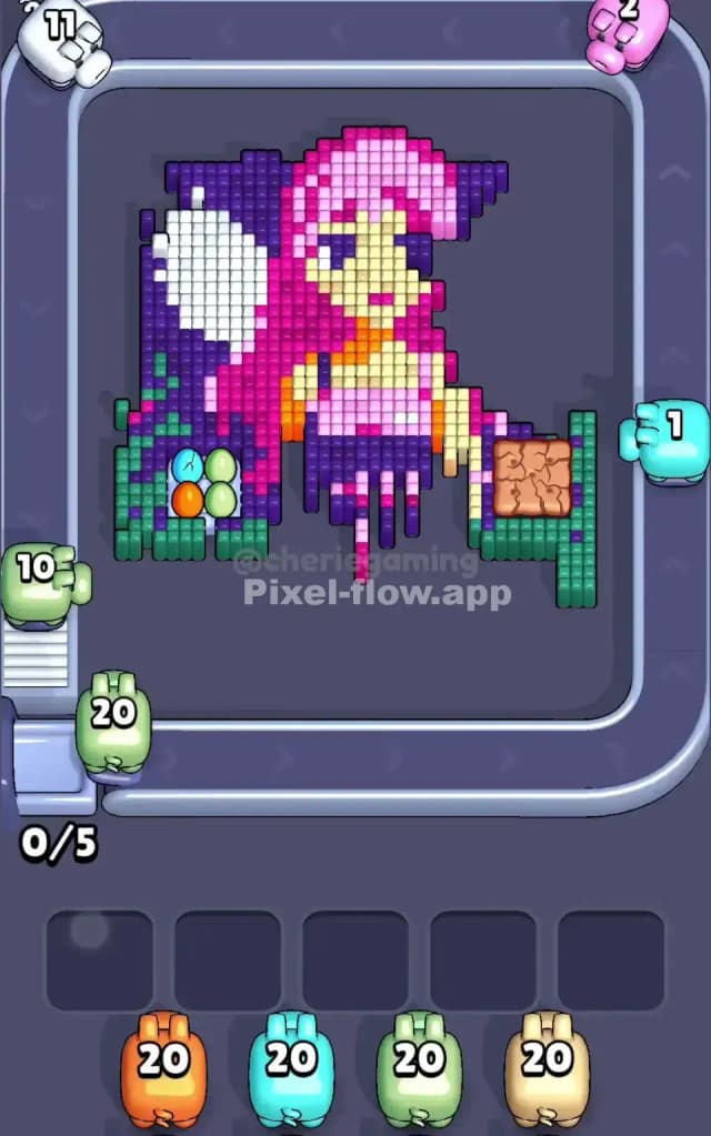 Pixel Flow Level 593 Solution 2