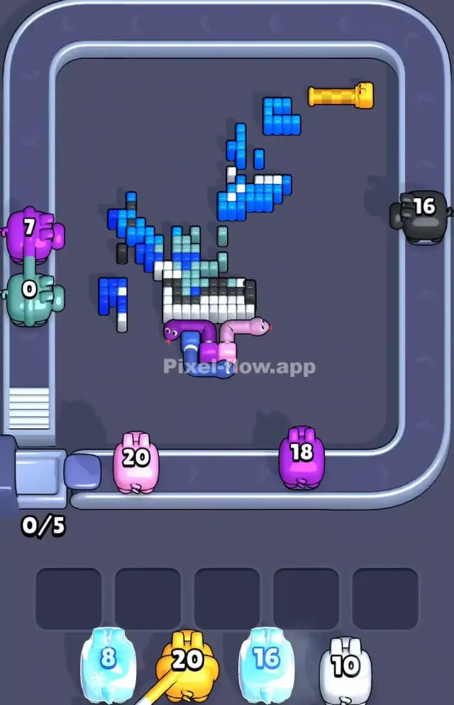 Pixel Flow Whale Level Solution 3