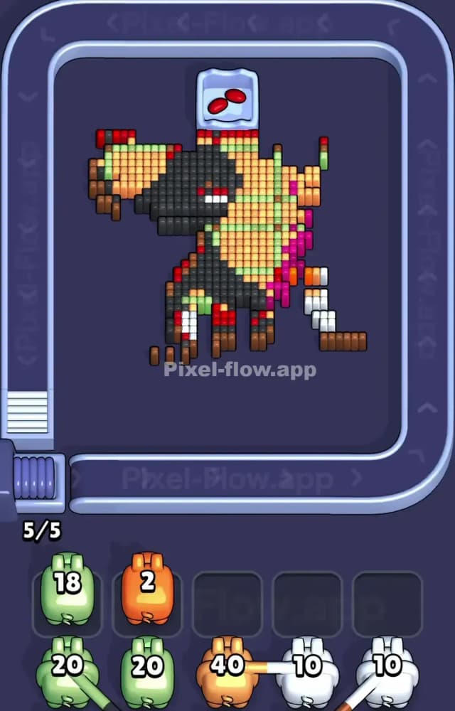 Pixel Flow Level 1296 Solution 2