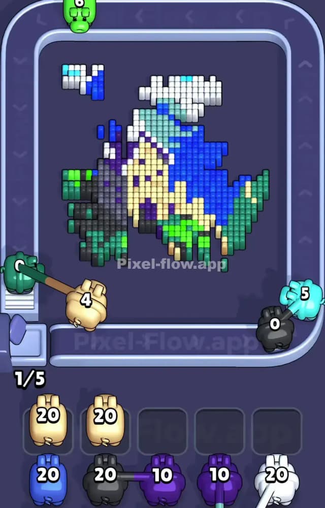 Pixel Flow Level 1010 Solution 2