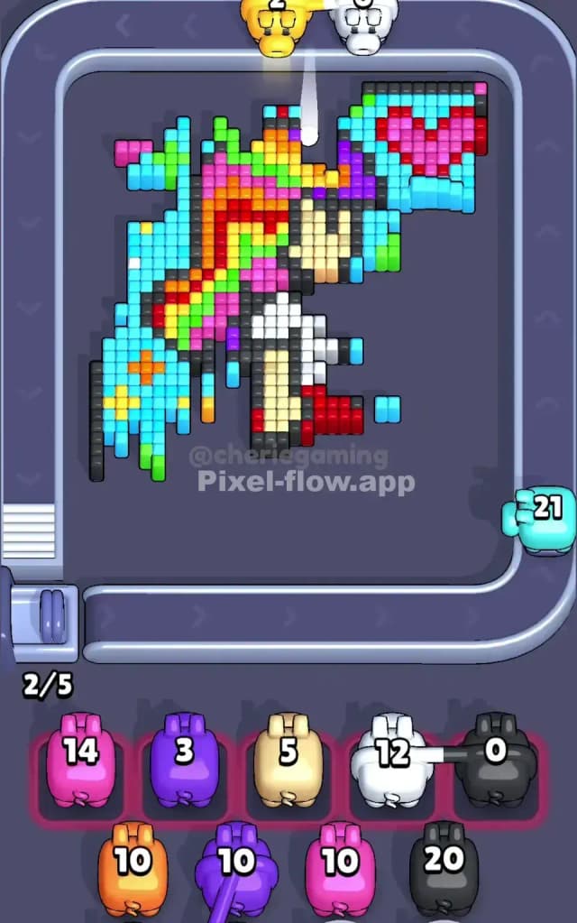 Pixel Flow Level 518 Solution 2