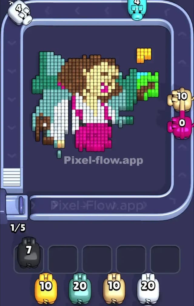 Pixel Flow Level 906 Solution 2