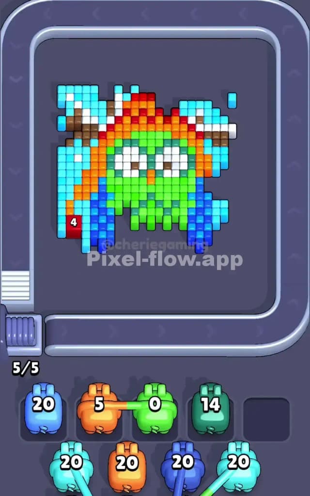 Pixel Flow Level 95 Solution 1