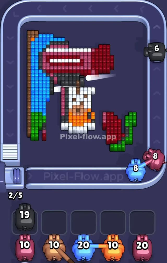 Pixel Flow Level 884 Solution 2