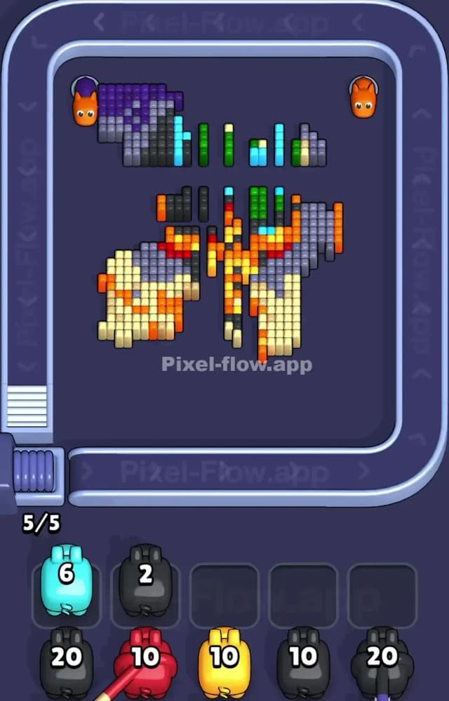 Pixel Flow Level 1295 Solution 2