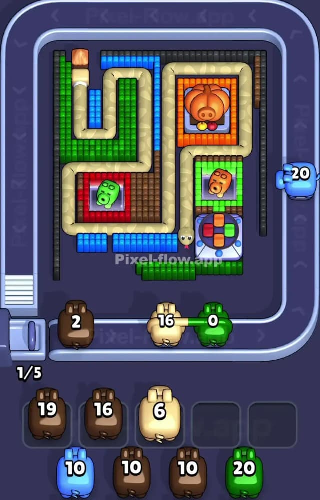 Pixel Flow Level 1298 Solution 1