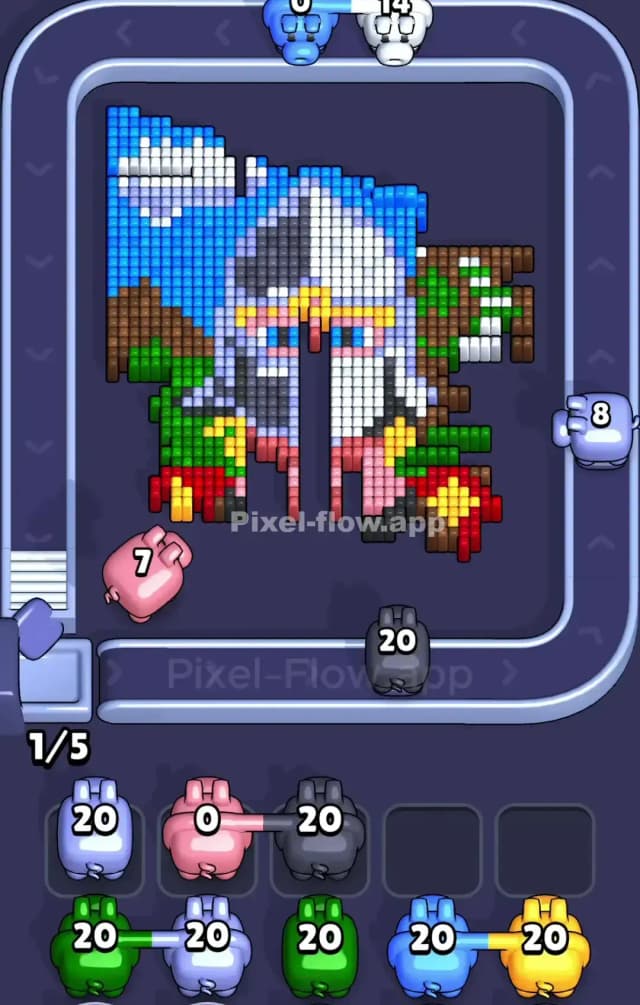 Pixel Flow Level 900 Solution 2