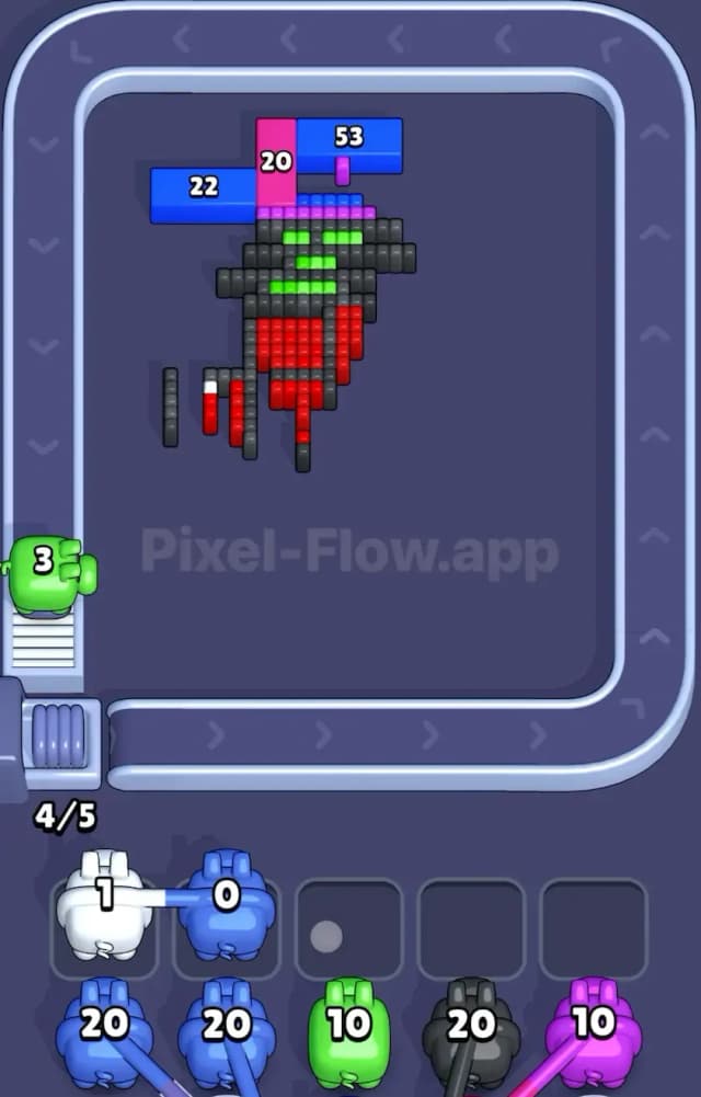 Pixel Flow Rubik Cube Level Solution 3