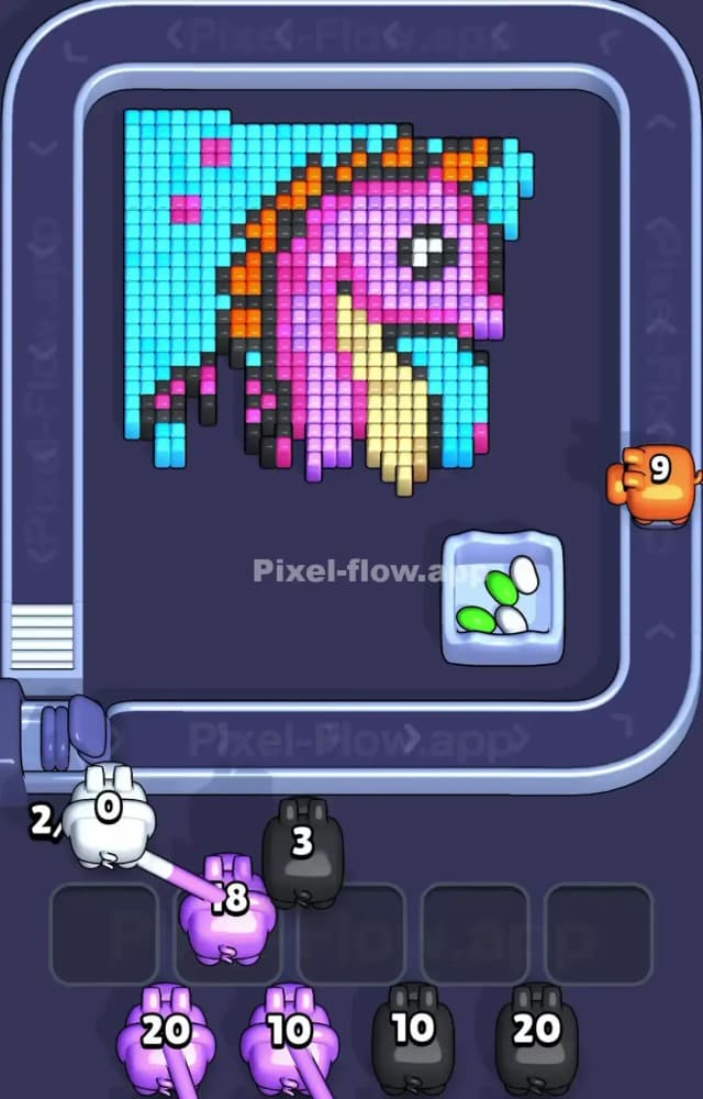 Pixel Flow Level 1332 Solution 2