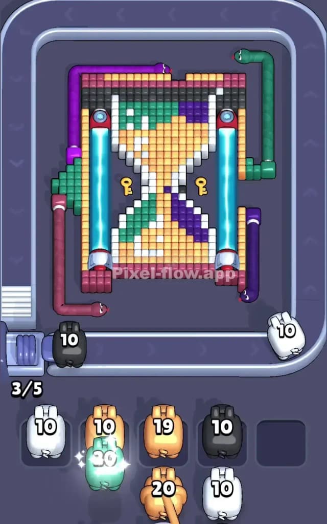 Pixel Flow Level 628 Solution 1