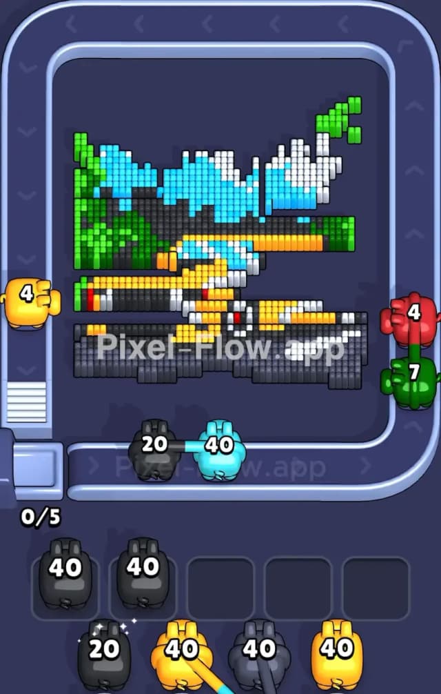 Pixel Flow Level 889 Solution 2