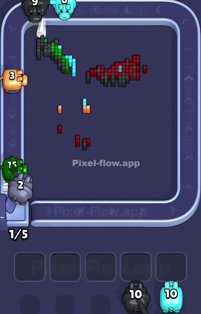 Pixel Flow Level 1396 Solution 3