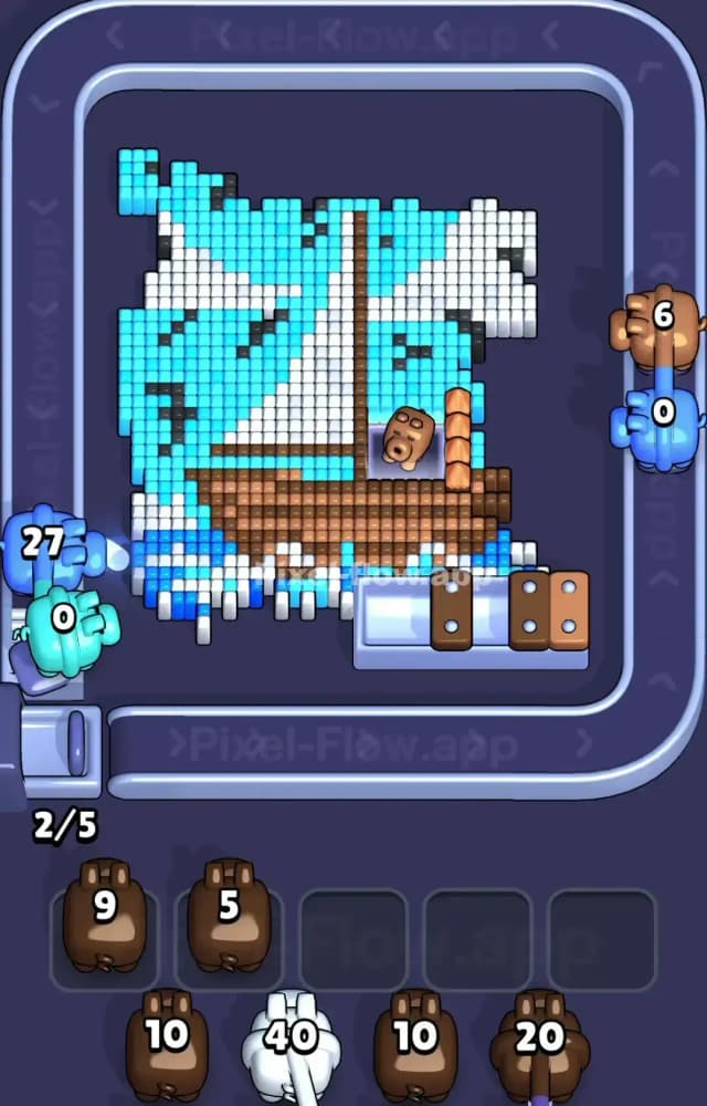 Pixel Flow Level 1408 Solution 1