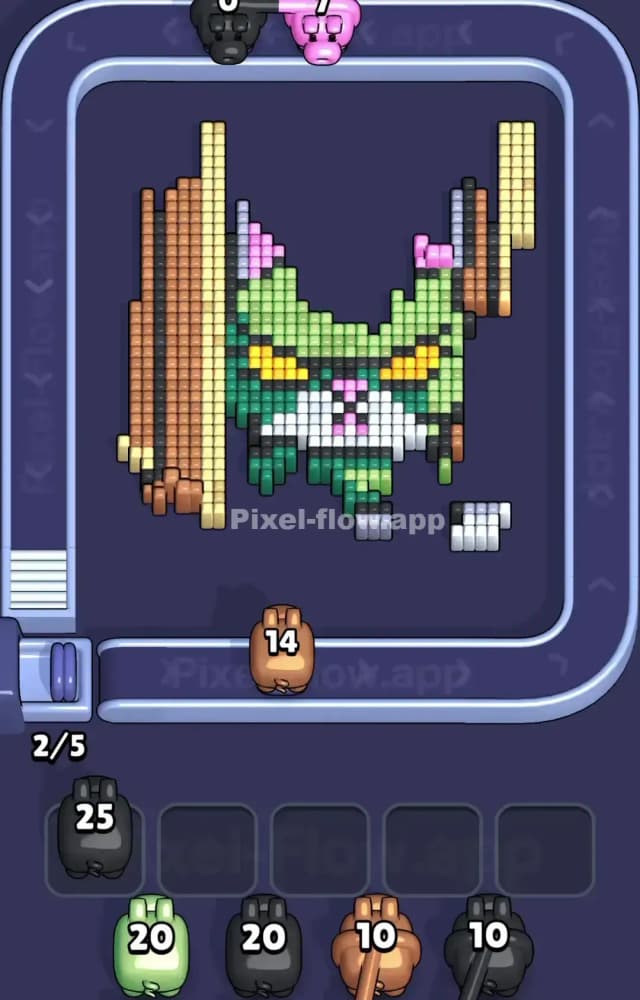 Pixel Flow Level 1194 Solution 2