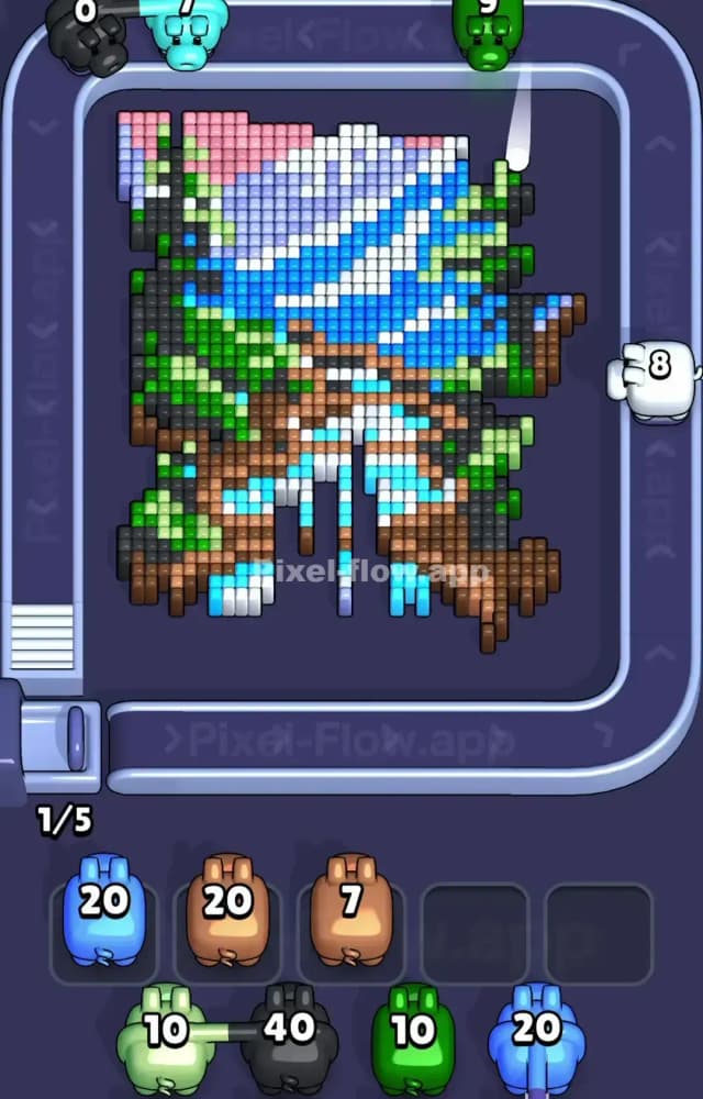 Pixel Flow Level 1585 Solution 1