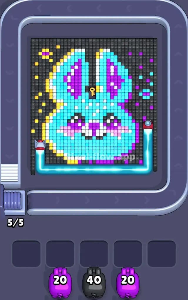Pixel Flow Bunny Level Gameplay