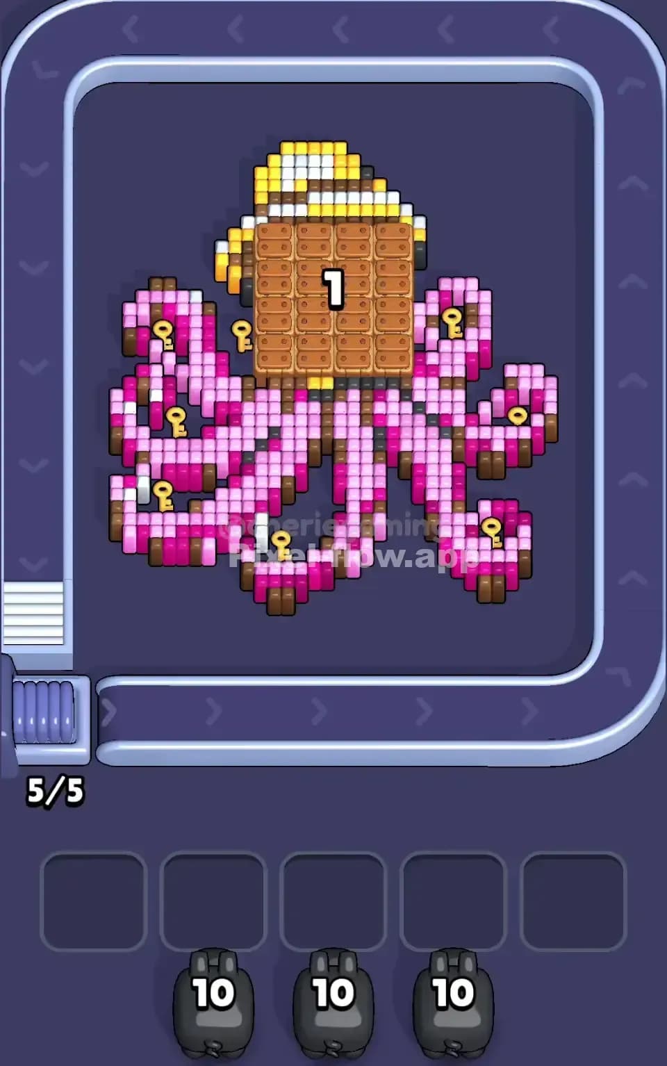 Pixel Flow Pink Octopus Level Screenshot