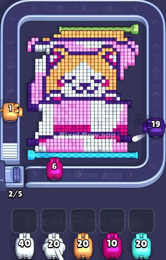 Pixel Flow Level 1238 Solution 1