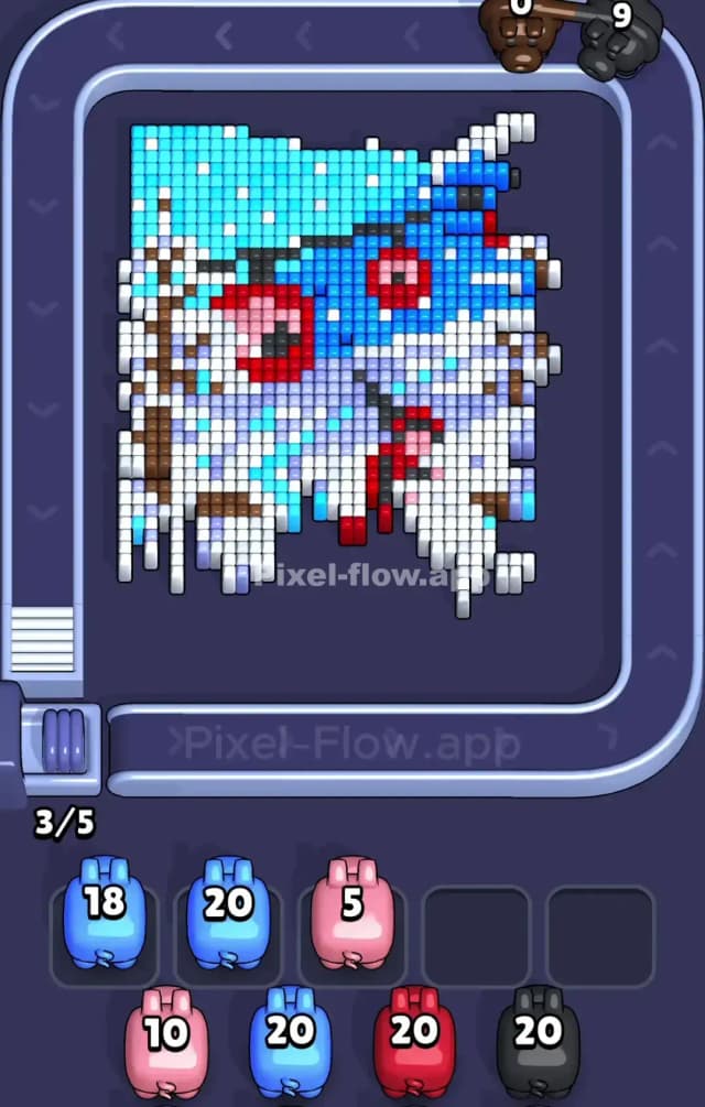 Pixel Flow Level 809 Solution 1