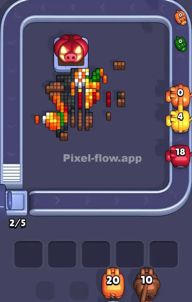 Pixel Flow Pumpkin Level Solution 3
