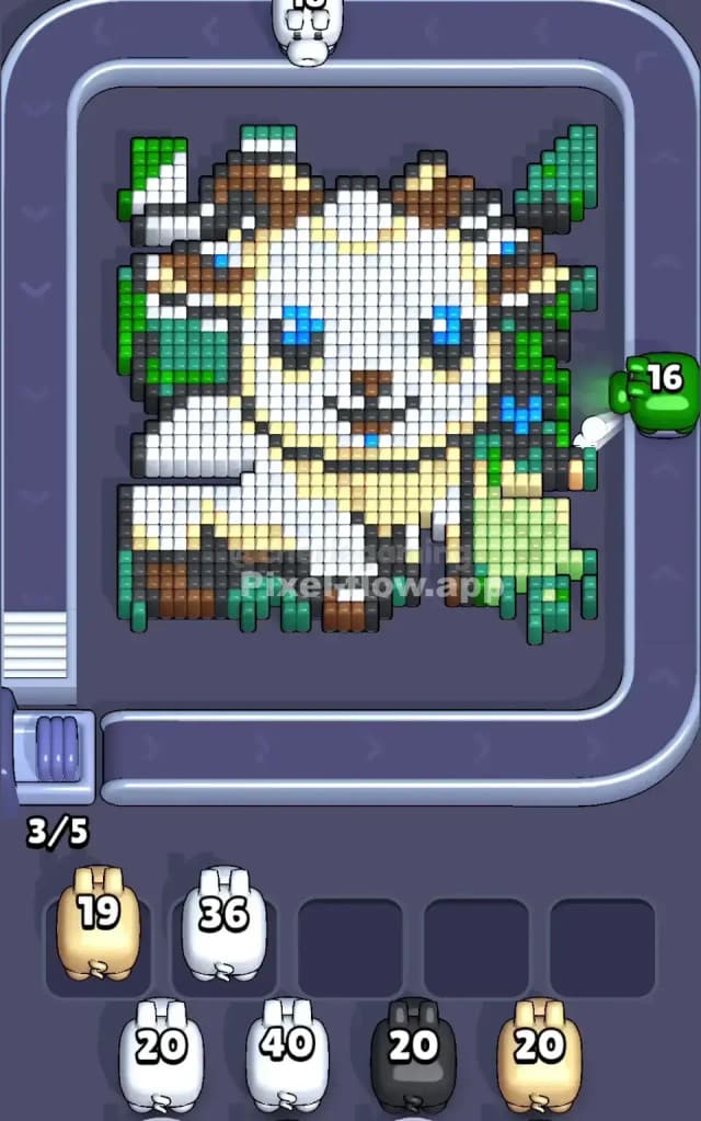 Pixel Flow Level 740 Solution 1