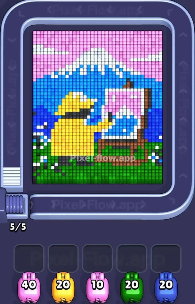 Pixel Flow Level 1492 Gameplay