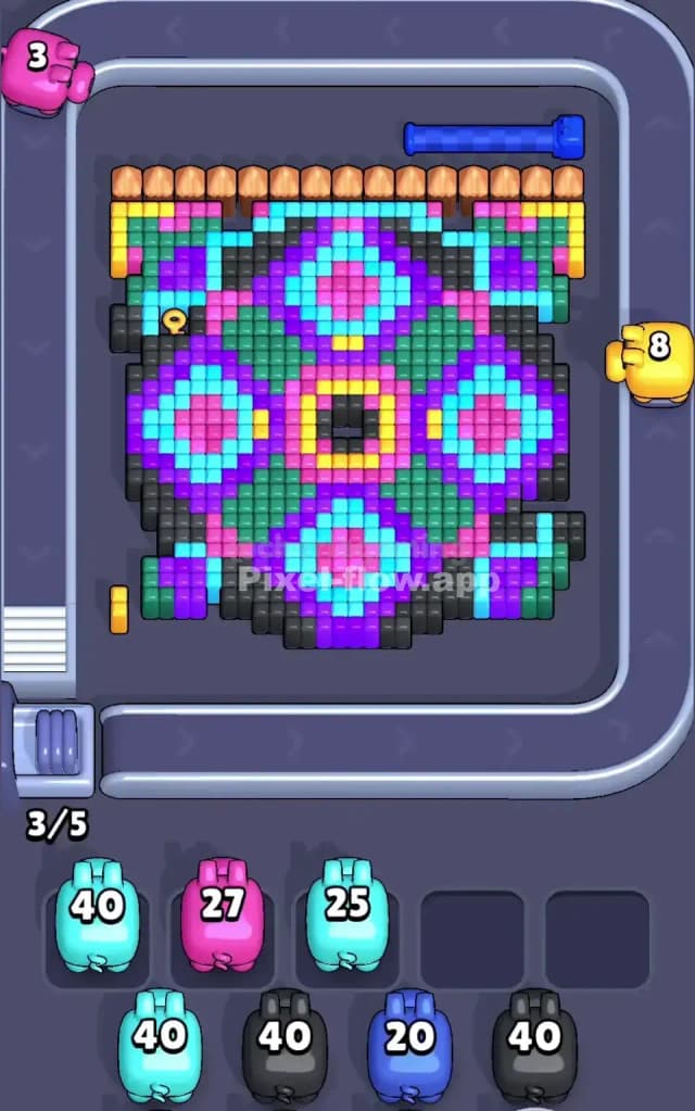 Pixel Flow Level 524 Solution 1