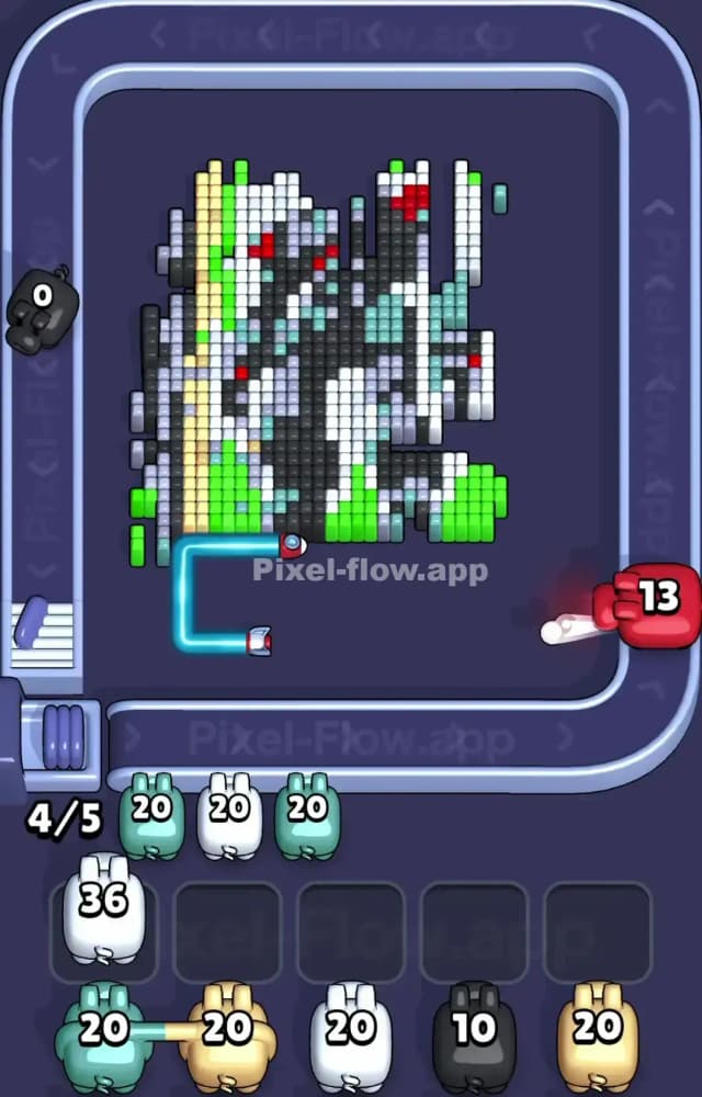 Pixel Flow Level 1123 Solution 2