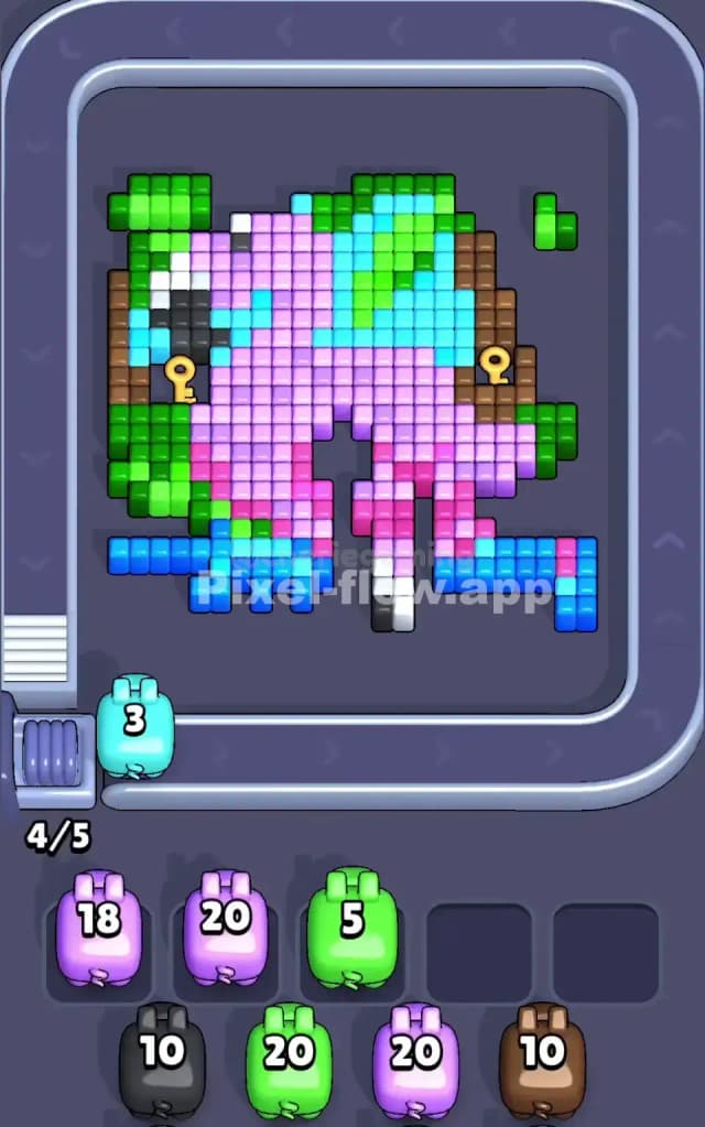 Pixel Flow Level 42 Solution 1