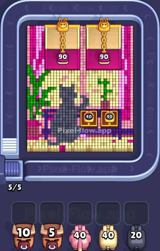 Pixel Flow Level 1493 Gameplay