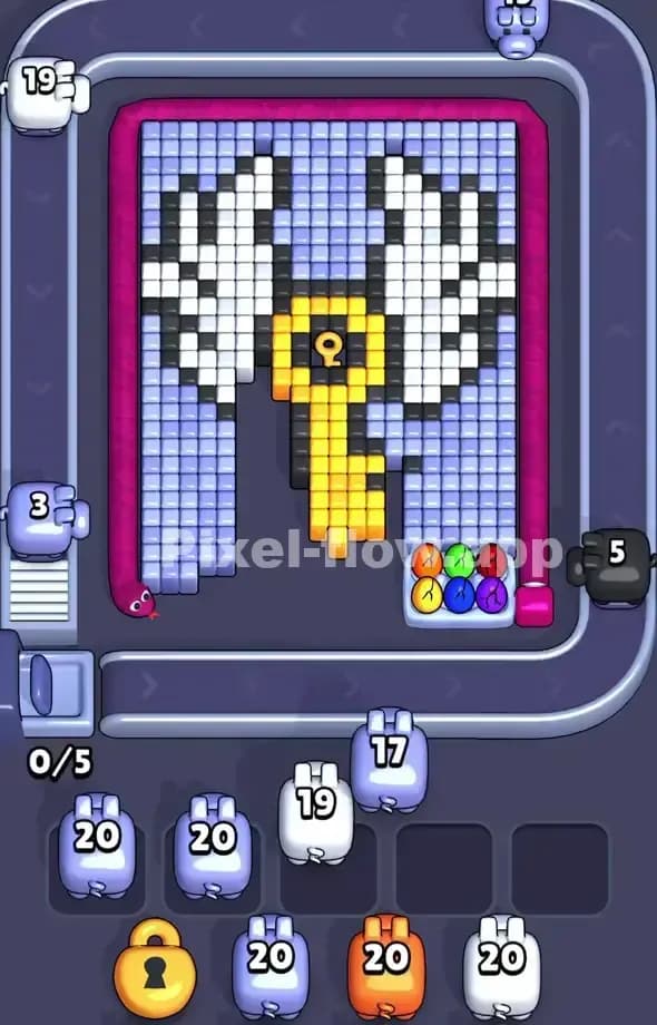 Pixel Flow Level 523 Solution 1