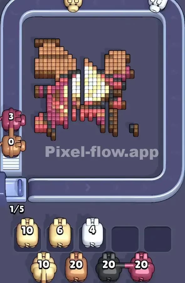 Pixel Flow Level 424 Solution 2