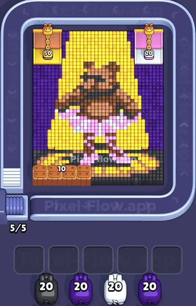 Pixel Flow Level 1091 Gameplay