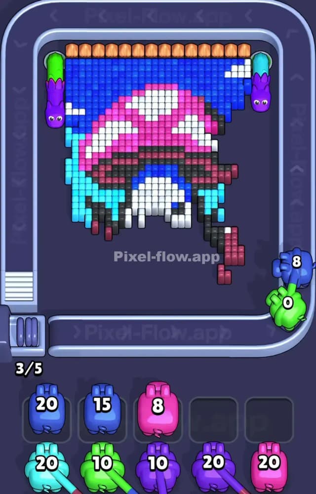 Pixel Flow Level 1135 Solution 2
