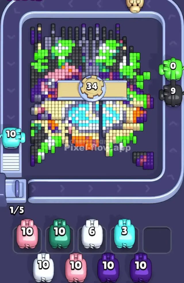 Pixel Flow Level 1658 Solution 1