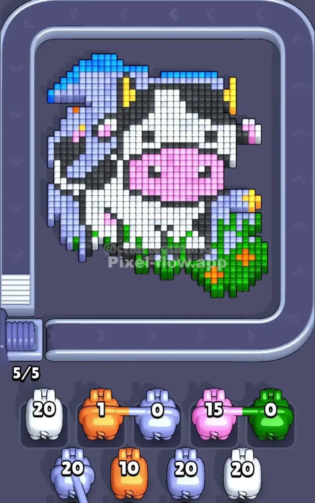 Pixel Flow Level 496 Solution 1