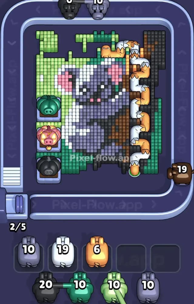 Pixel Flow Level 1245 Solution 1