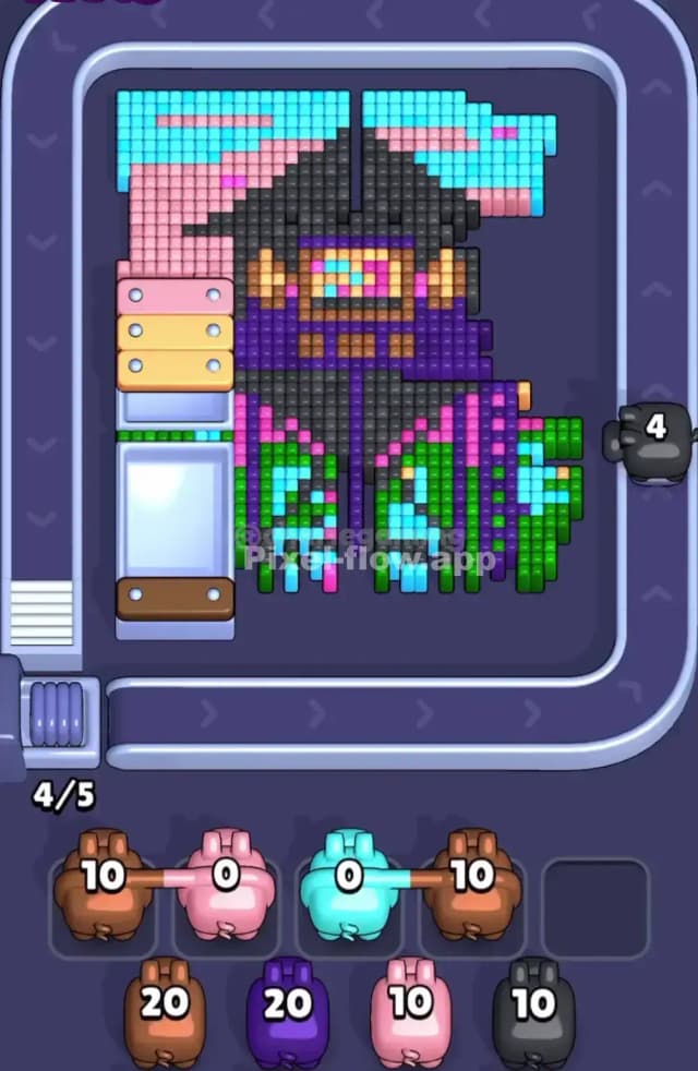 Pixel Flow Level 1664 Solution 1