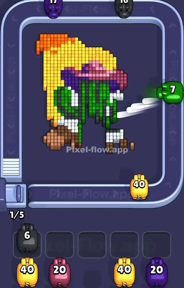 Pixel Flow Level 1258 Solution 2