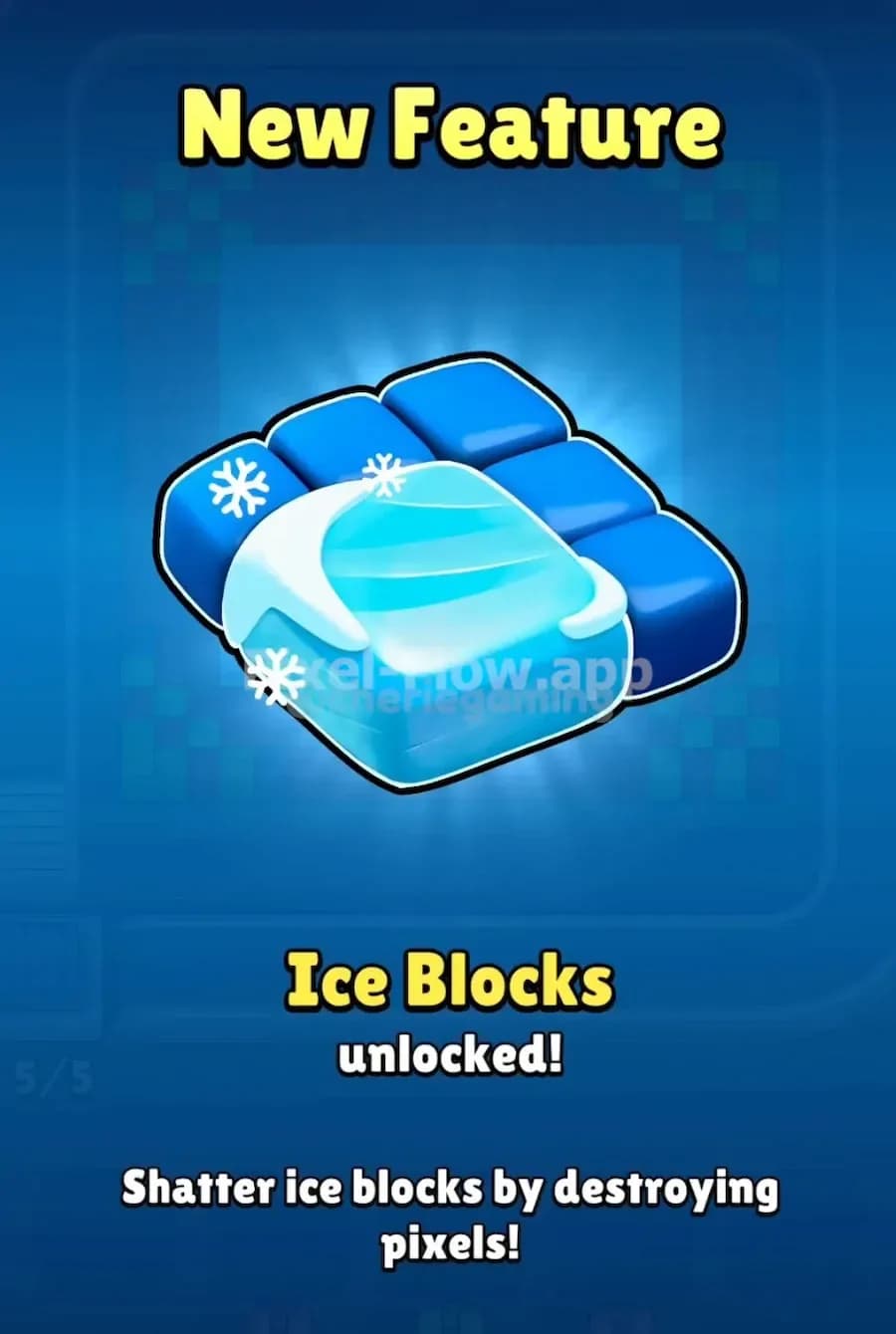 Ice Blocks in Pixel Flow