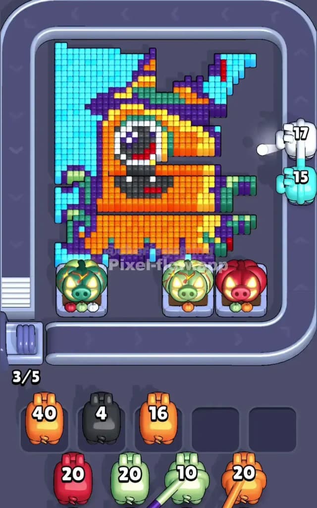 Pixel Flow Level 745 Solution 1