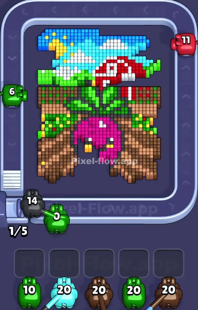 Pixel Flow Level 1013 Solution 1