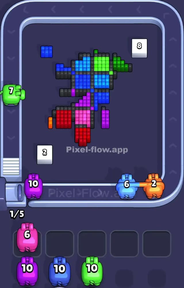 Pixel Flow Level 874 Solution 3