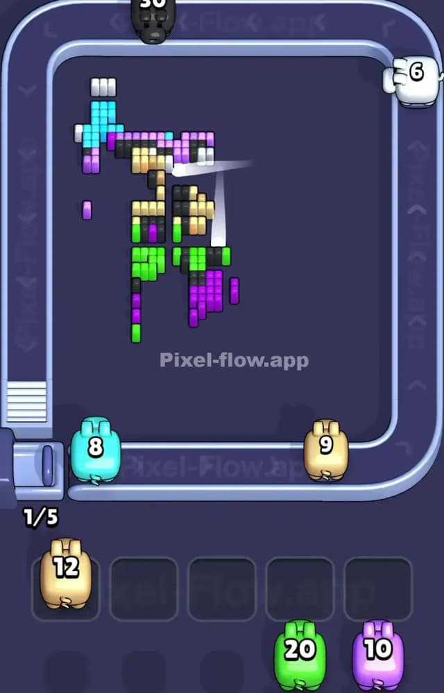 Pixel Flow Level 1246 Solution 3