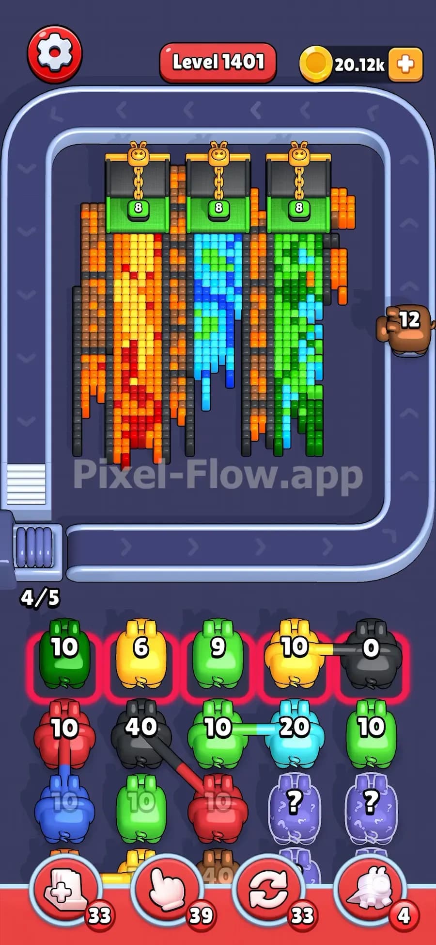 Curtain in Pixel Flow