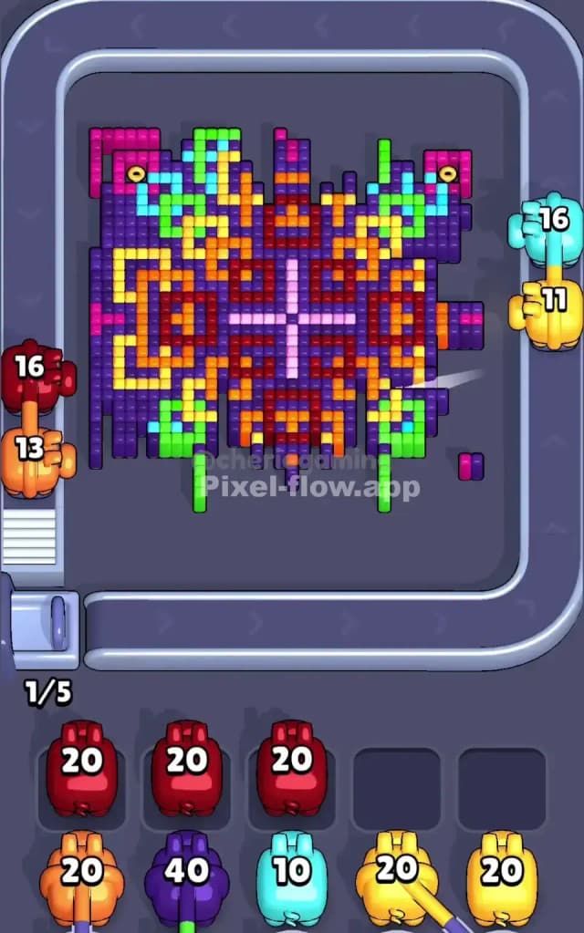 Pixel Flow Level 525 Solution 1