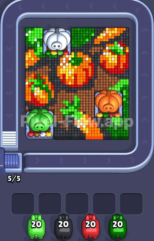 Pixel Flow Pumpkin Level Gameplay
