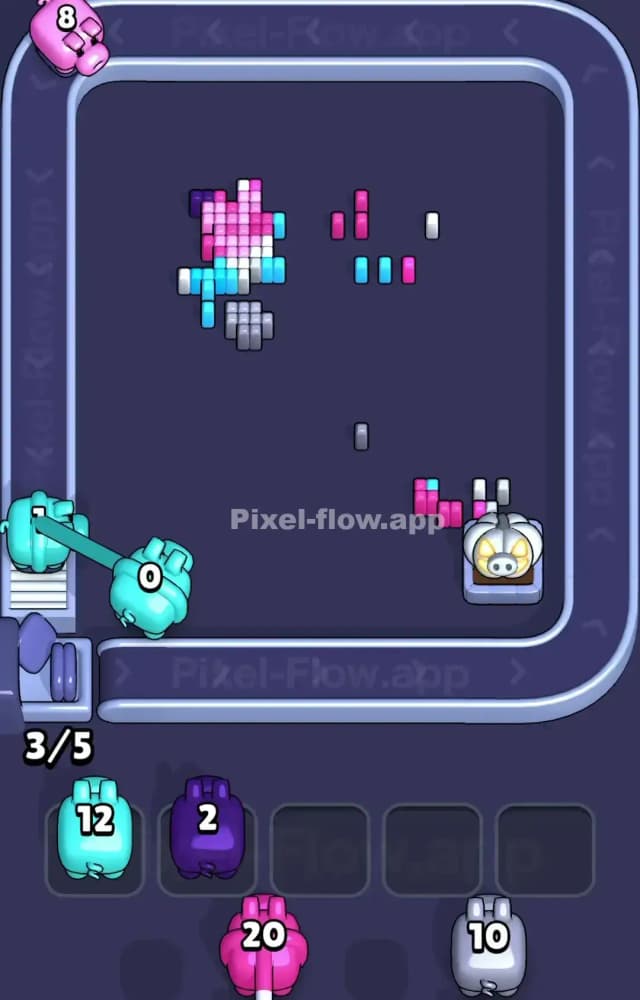Pixel Flow Level 1336 Solution 3