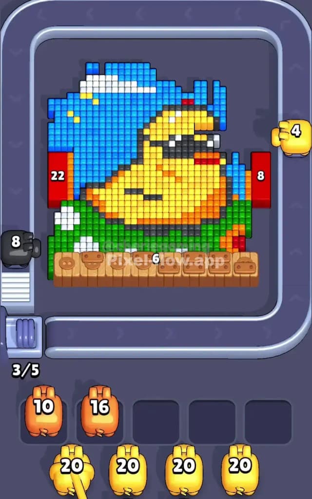 Pixel Flow Level 631 Solution 1